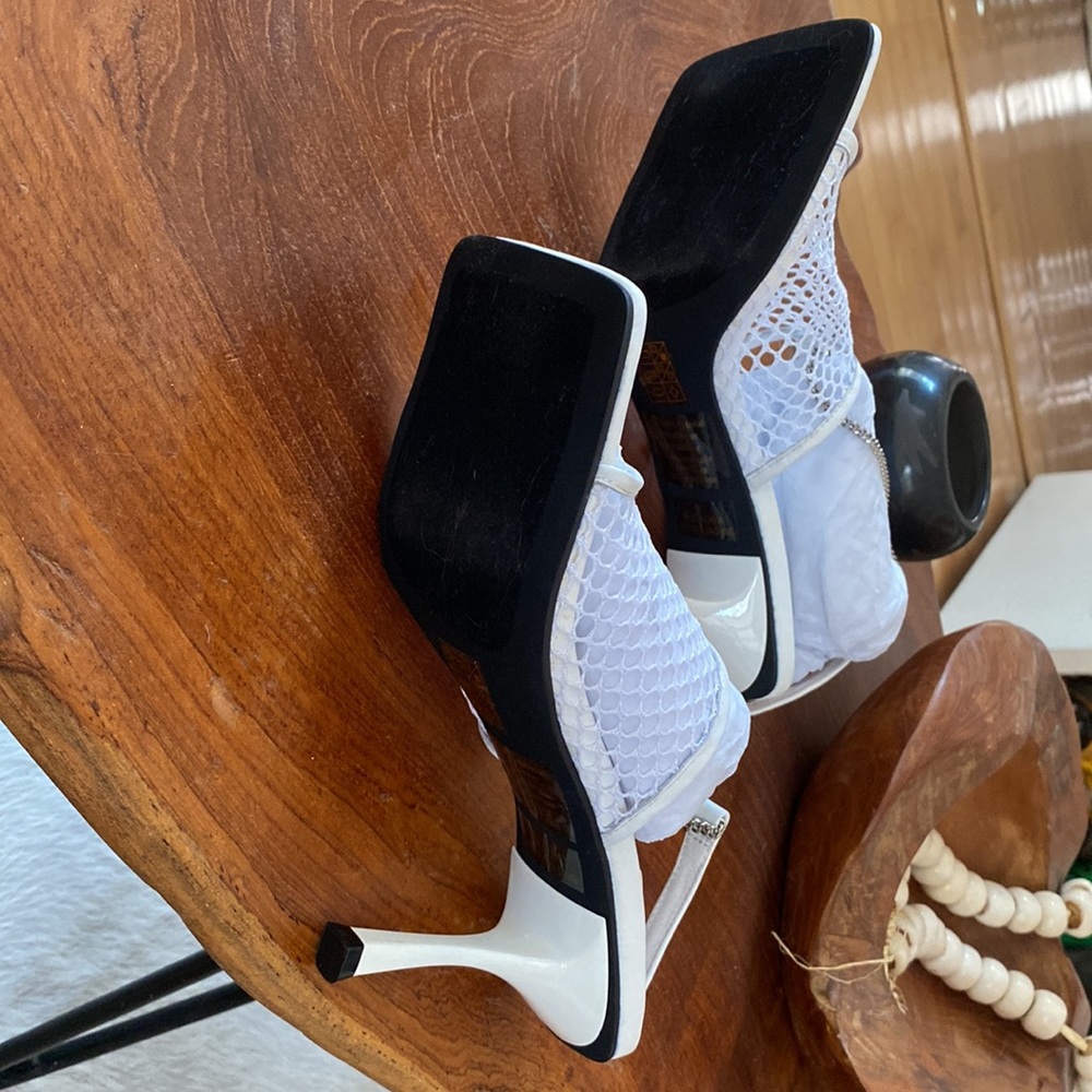 Jeffrey Campbell Ameline Net Chain Square Toe San… - image 4